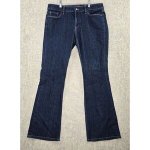Ann Taylor Loft Women Curvy Bootcut Jeans Size 12 Mid Rise Cotton Blend